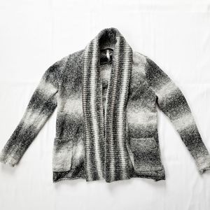 Kensie Gray Ombre Stripe Cardigan